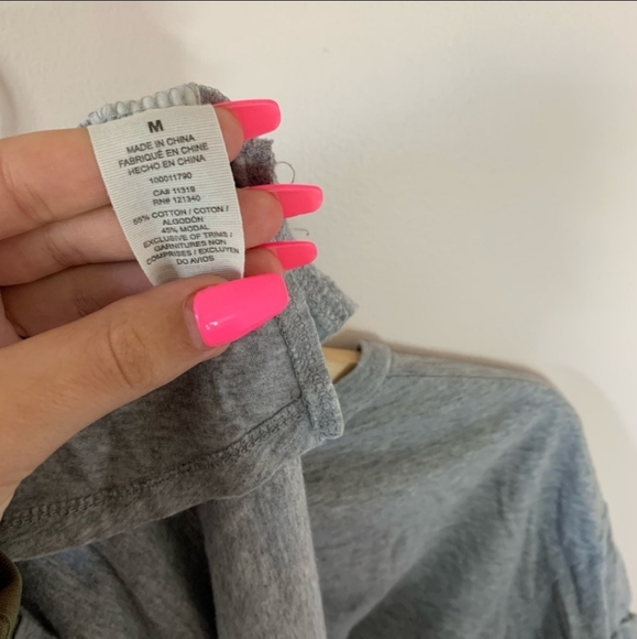 GARAGE Grey Crop Top Size S - Picture 7 of 8